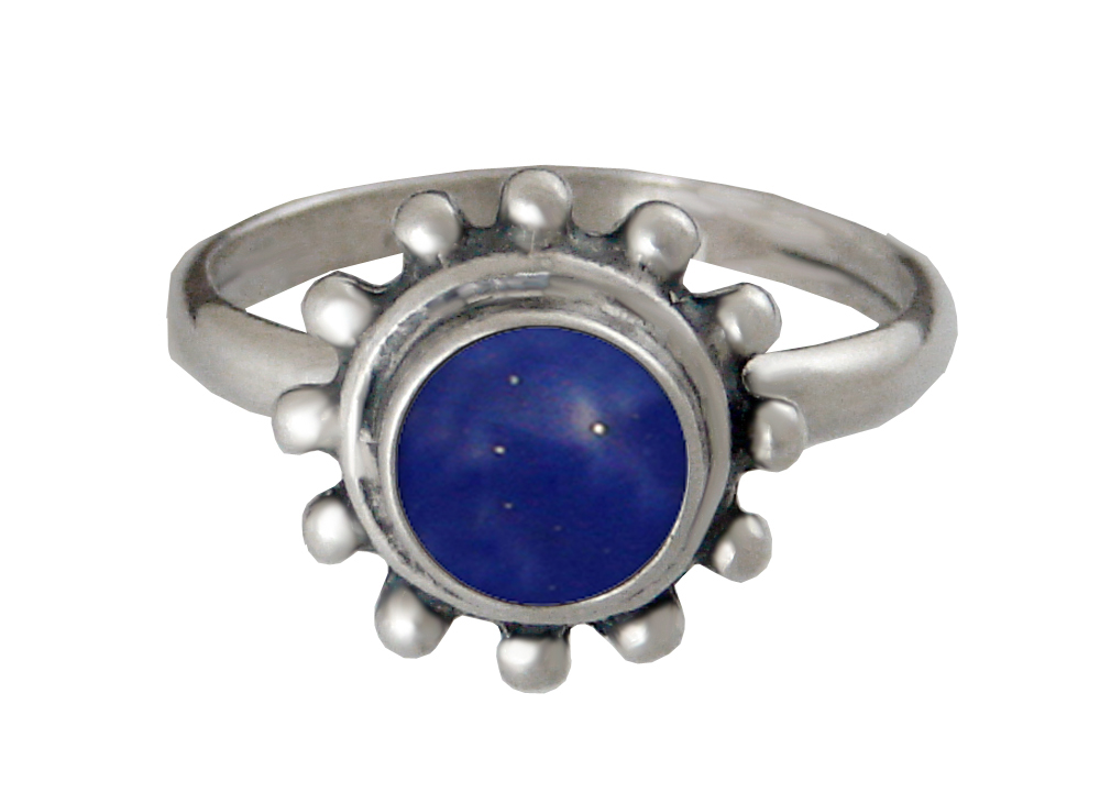 Sterling Silver Gemstone Ring With Lapis Lazuli Size 8 Sterling Silver Gemstone Ring With Lapis Lazuli Size 8